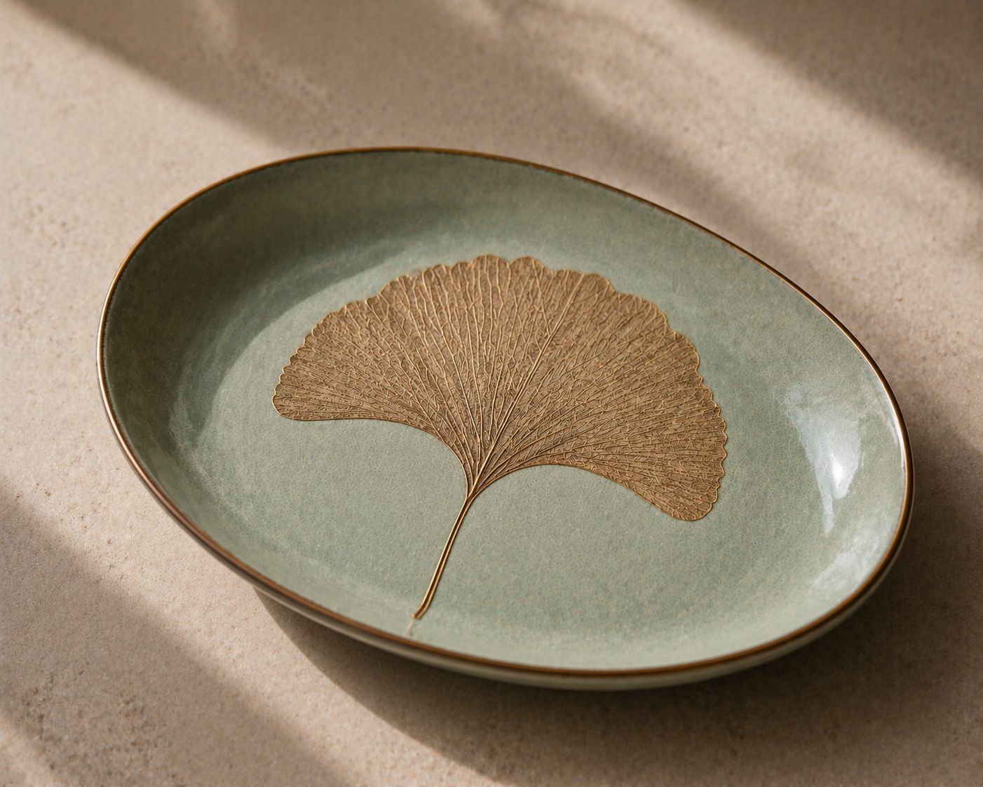 Ginkgo Oval Dish